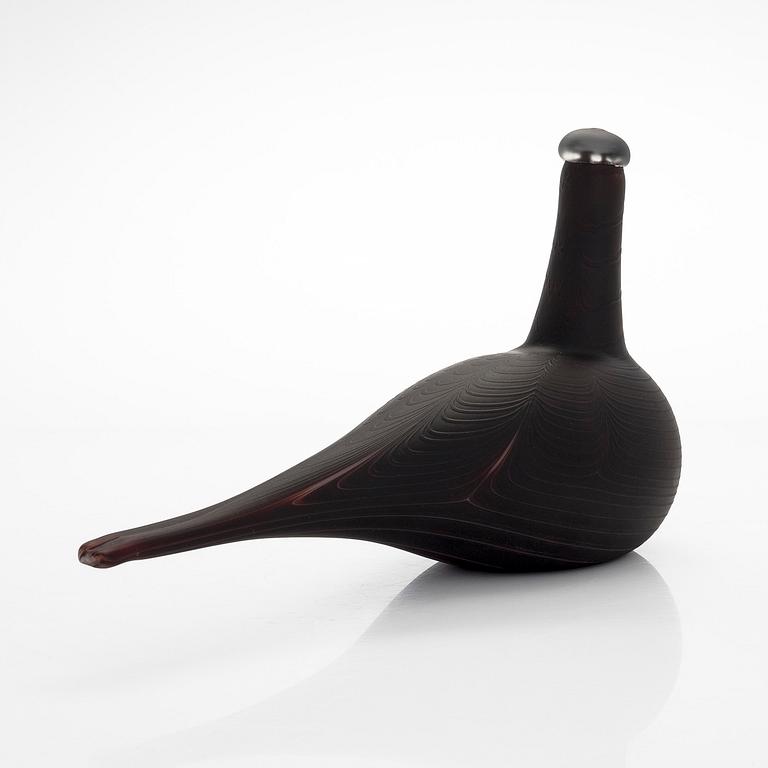 Oiva Toikka, a 'Curlew' glass bird, second quality, signed O. Toikka Nuutajärvi II.