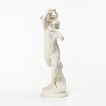 Charles Auguste Fraikin, after, 'Venus and Cupid', Gustafsberg, late 19th century.