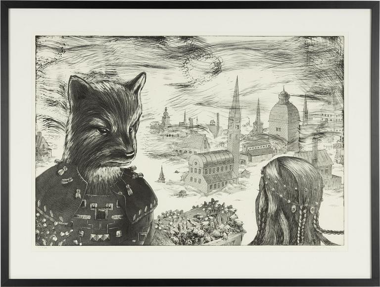 Ernst Billgren, "VId vägens slut", Ur portföljen "Vid vägens slut".