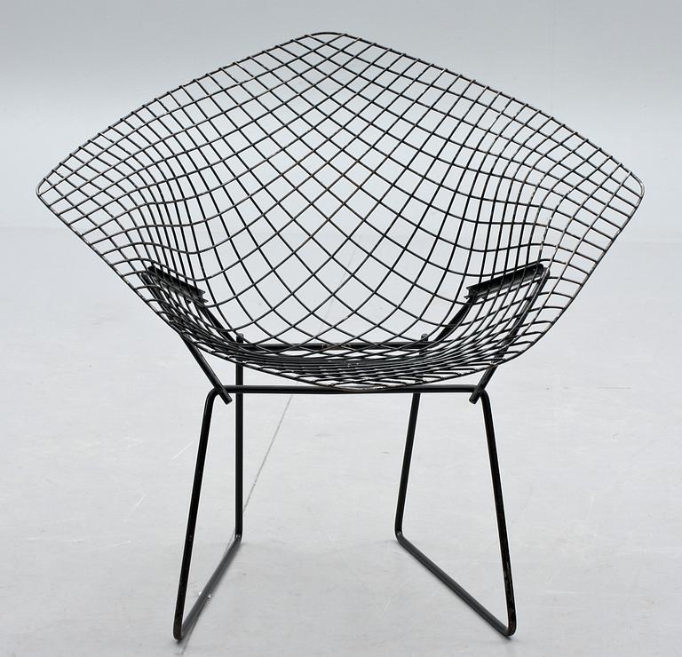 FÅTÖLJ, "Diamond chair" Harry Bertoia. 1900-talets andra hälft.