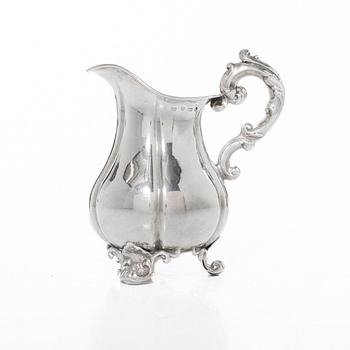 A silver creamer, mark of Christian Hammer, Stockholm, Sweden 1857.