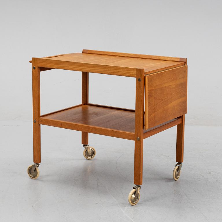 A teak veneered drink's trolley, Erik Gustafssons Möbelfabrik, Brittatorp, 1950's/1960's.