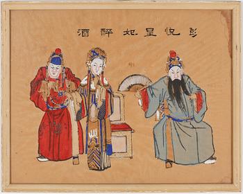 OKÄND KONSTNÄR, kolorerat träsnitt, Japan, 1800-/1900-tal.