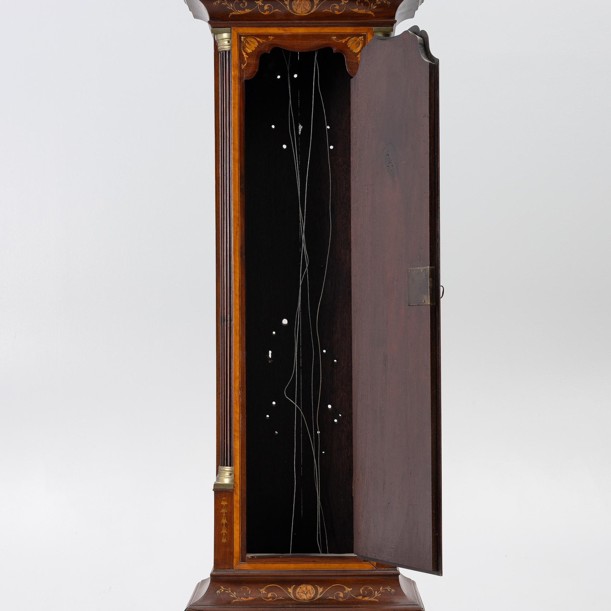 Longcase clock, Jonas Barber, Ratclif Cross, London, 18th century.