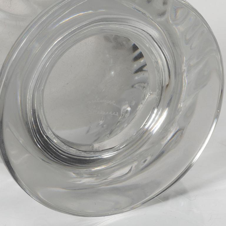 René Lalique, Six glass objects, Lalique, France, second half of the 20th century.