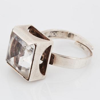 BENGT ERIK HALLBERG, Ring sterlingsilver with rock crystal.