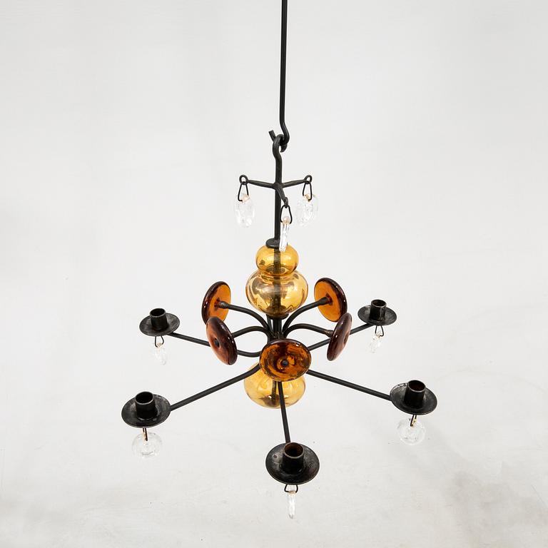 Erik Höglund, chandelier, Boda Smide, late 20th century.