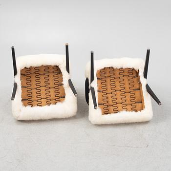 A pair of Swedish armchairs, 1950's.