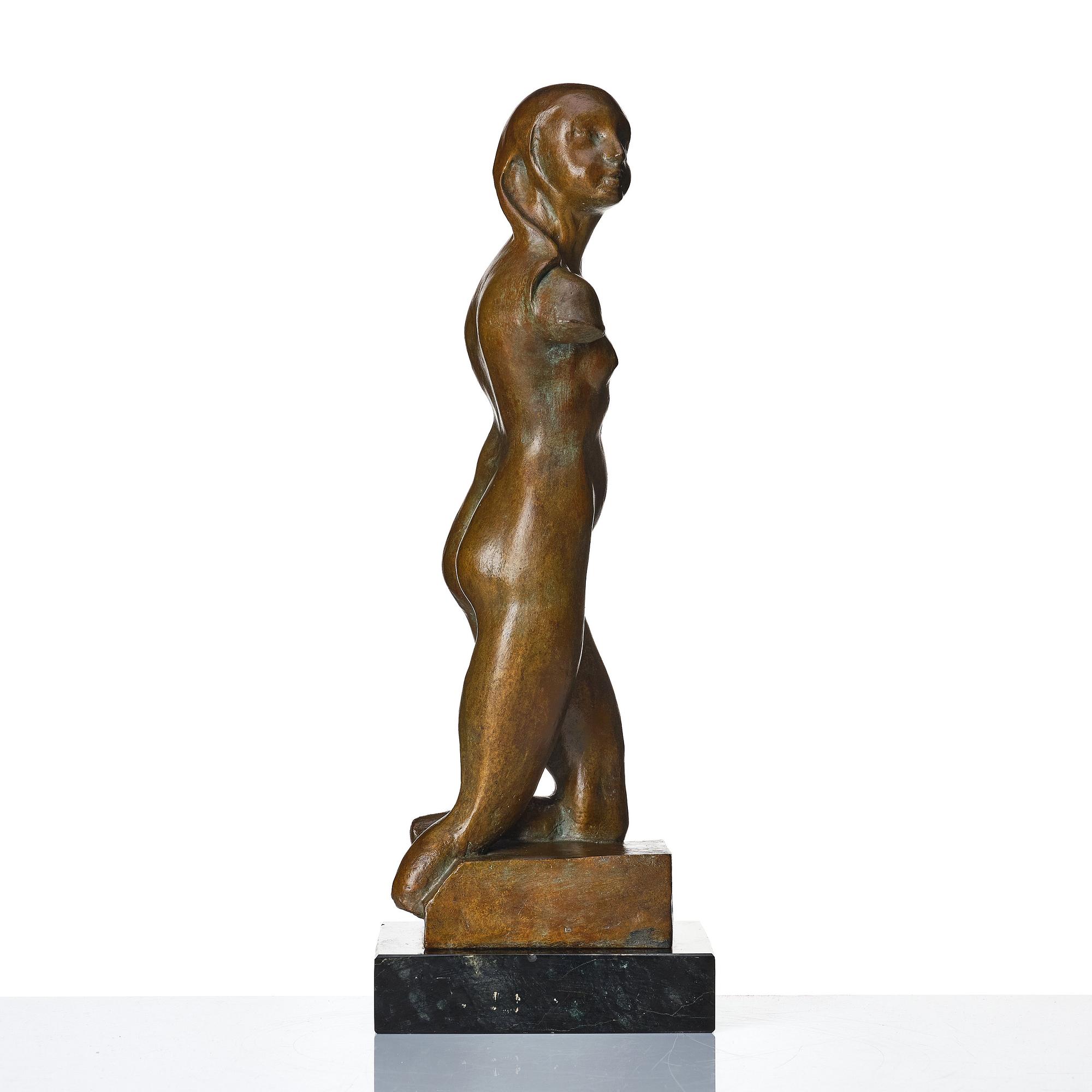 Gunnar Nilsson, sculpture. Signed with monogram. Bronze, height 42.5 cm.