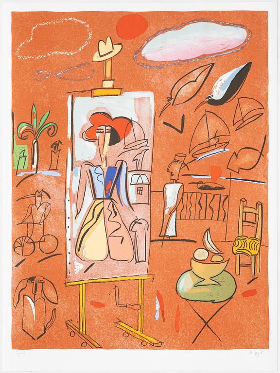 Madeleine Pyk, "Änglabukten", mapp med tre färglitografier.