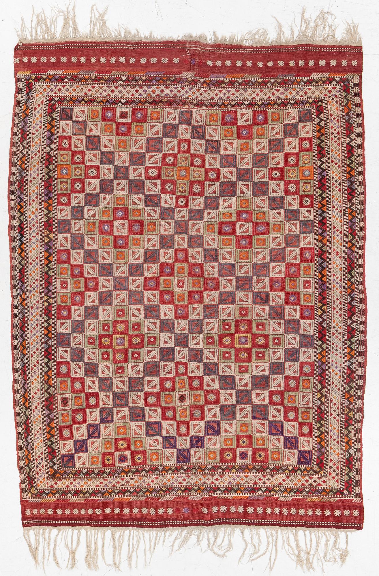 A flat weave textile, Anatolia, c. 222 x 165 cm.