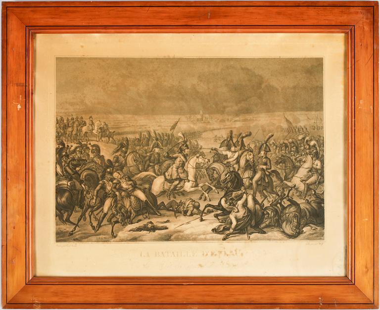 KOPPARSTICK, ett par, en av Carle Vernet, grav F.F. Wolff, 1800-tal.