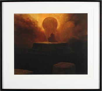 Zdzislaw Beksinski · ZDZISLAW BEKSINSKI, silkscreentryck, signerad, numrerad 11/74.