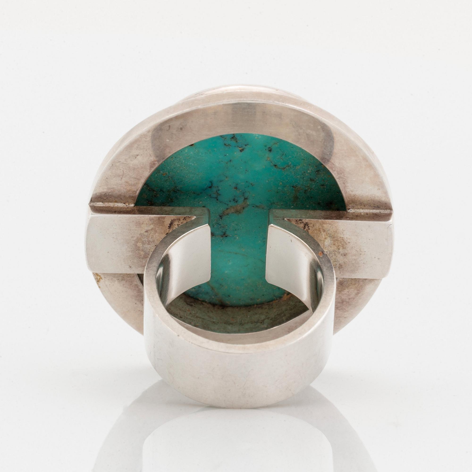 Cecilia Johansson ring silver med turkos sten.