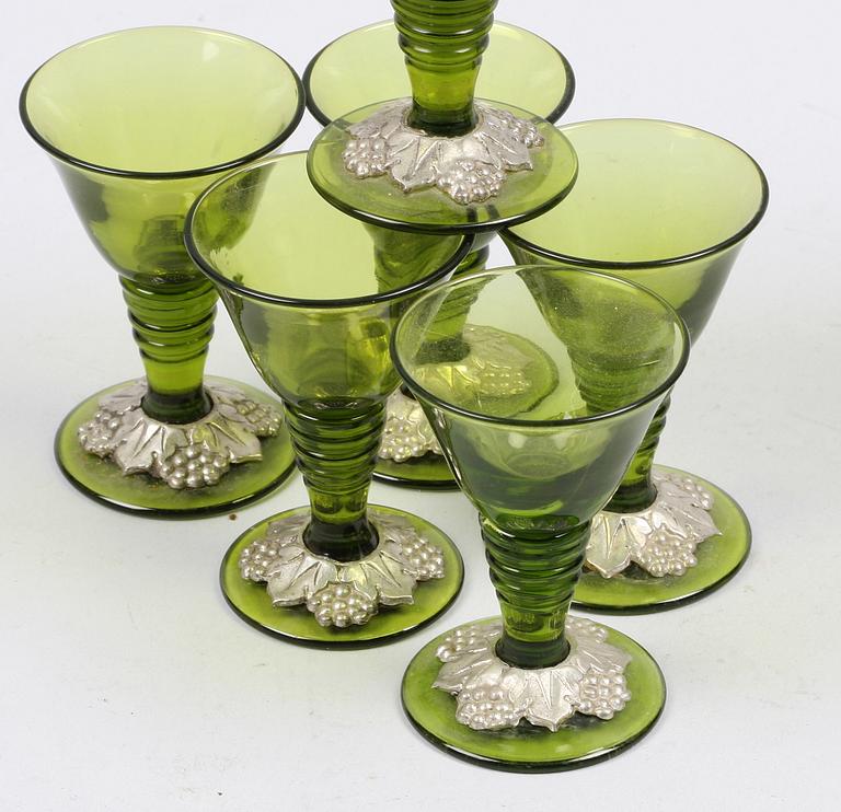 FLASKA OCH GLAS, 6 st.