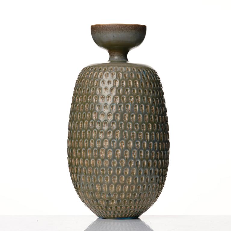 Stig Lindberg, a stoneware vase, Gustavsberg studio, Sweden ca 1960.