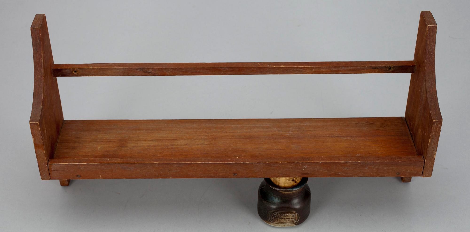 KRYDDSET, 7 delar samt TEAKHYLLA, stengods, Francesca Mascitti-Lindh, Arabia.