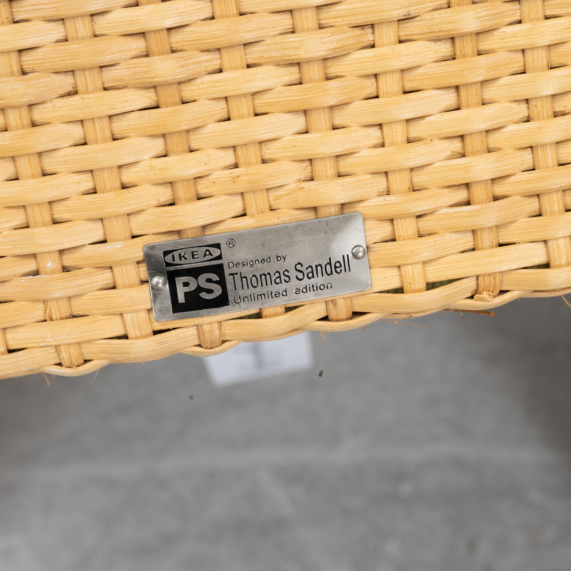 Thomas Sandell, a pair of rattan easy chairs and a table, from the series PS, IKEA 2001.