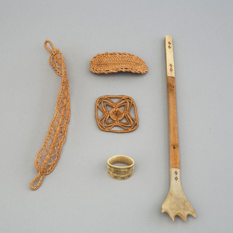 Twelve Sami items, 20th century.