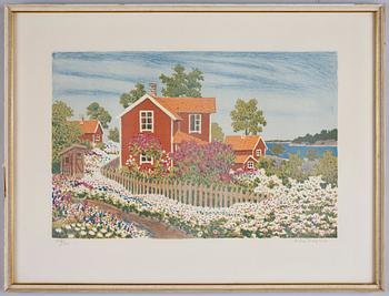 Oskar Bergman · OSKAR BERGMAN, litografi, sign o numr 245/260.