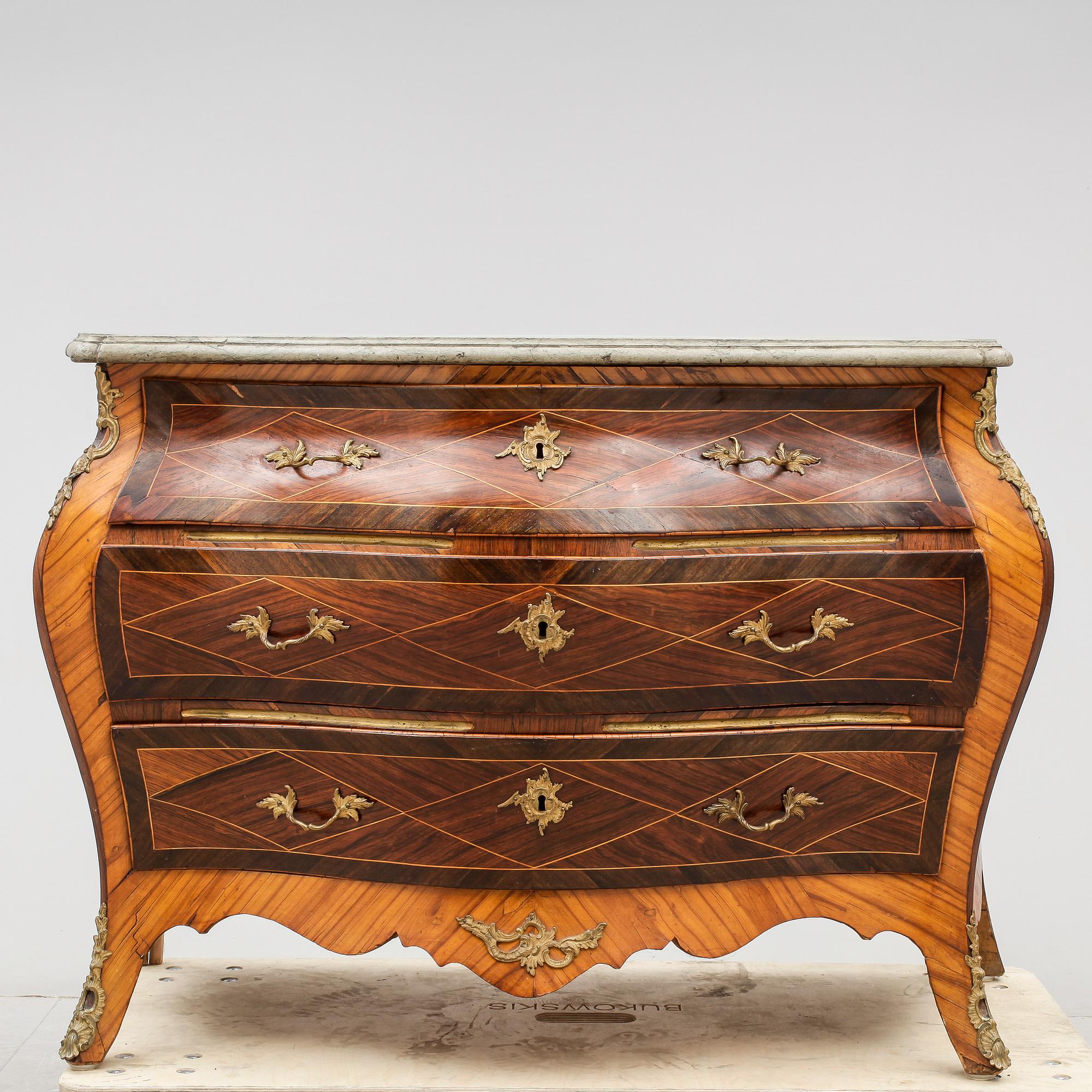 BYRÅ. Stockholmsarbete, 1700-talets andra hälft. Rokoko.