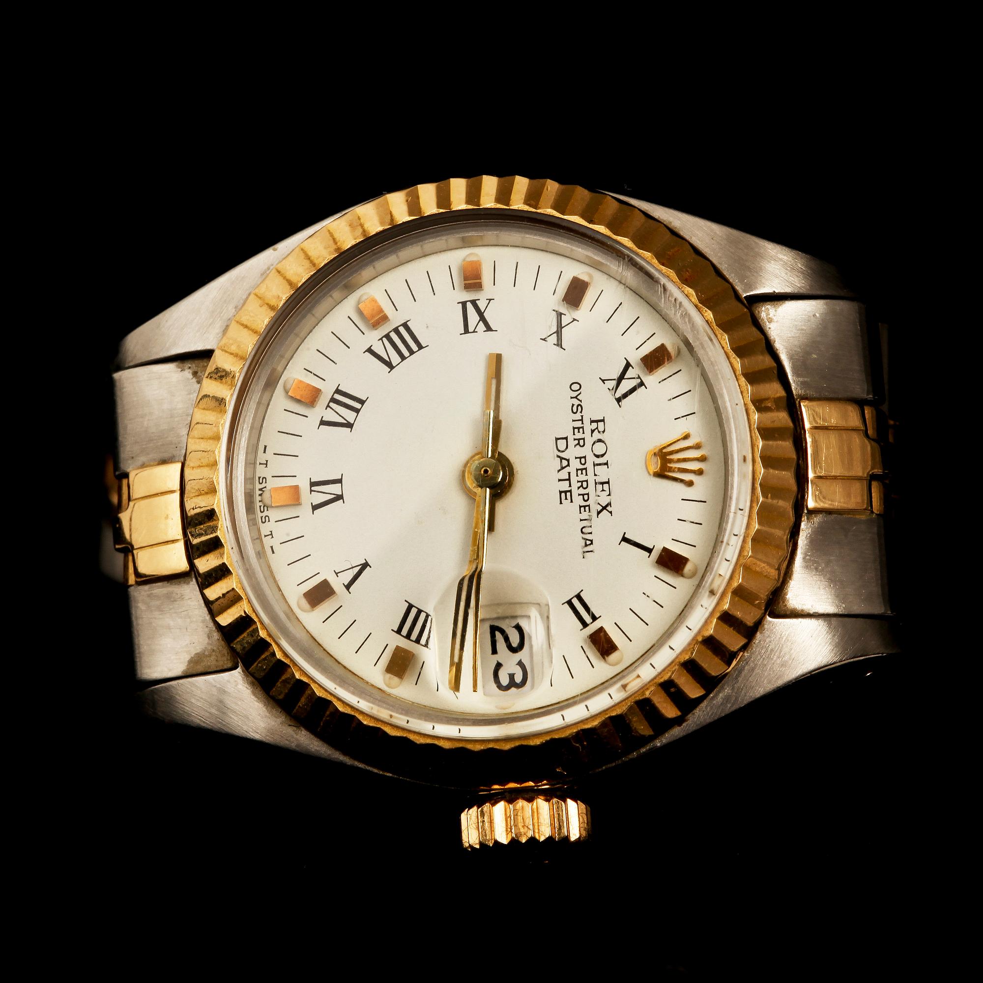 DAMARMBANDSUR, Rolex, Oyster Perpetual, date, automatisk.