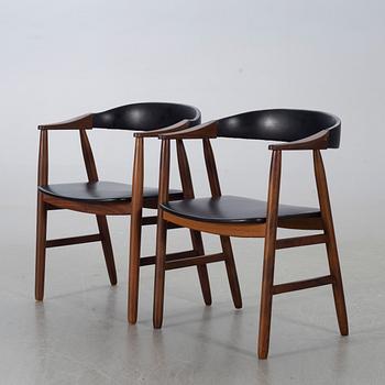 Armchairs, a pair, Farstrup, Denmark, later part of the 20th century.