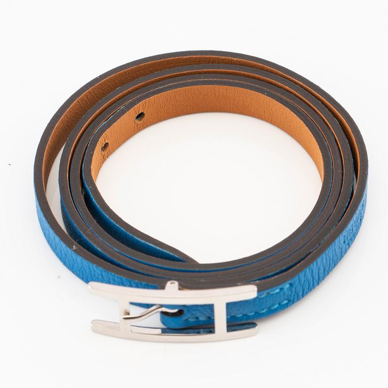 Hermès, A 'Hapi 4' leather bracelet.