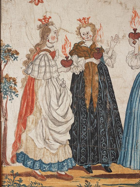 A swedish folk art painting by Hans Hansson Wikström (1759-1833).
