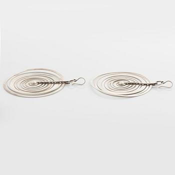 Tapio Wirkkala, "Hopeakuu" Earrings, Sterling Silver.