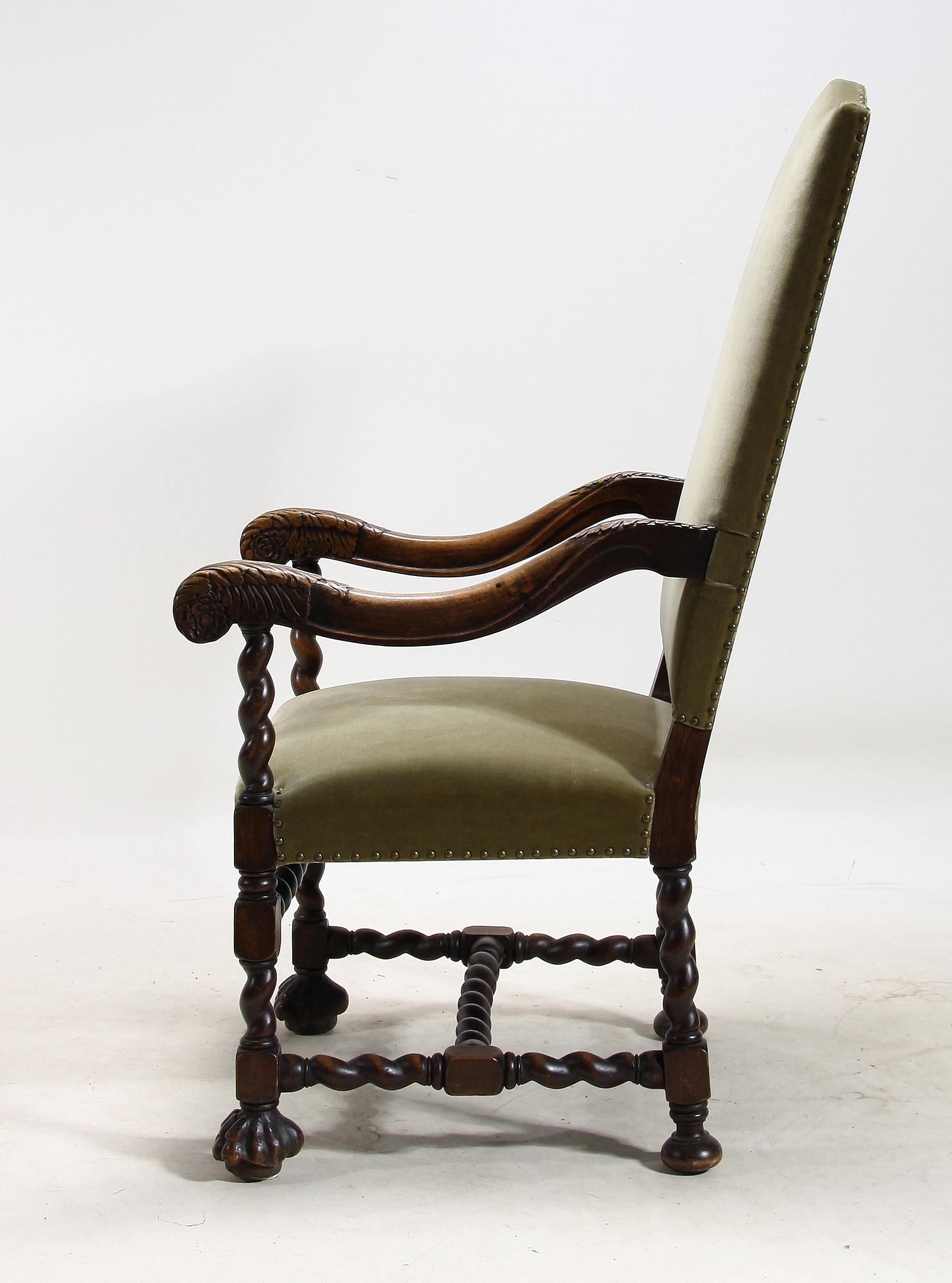 KARMSTOL. Barockstil, 1900-talets första hälft.