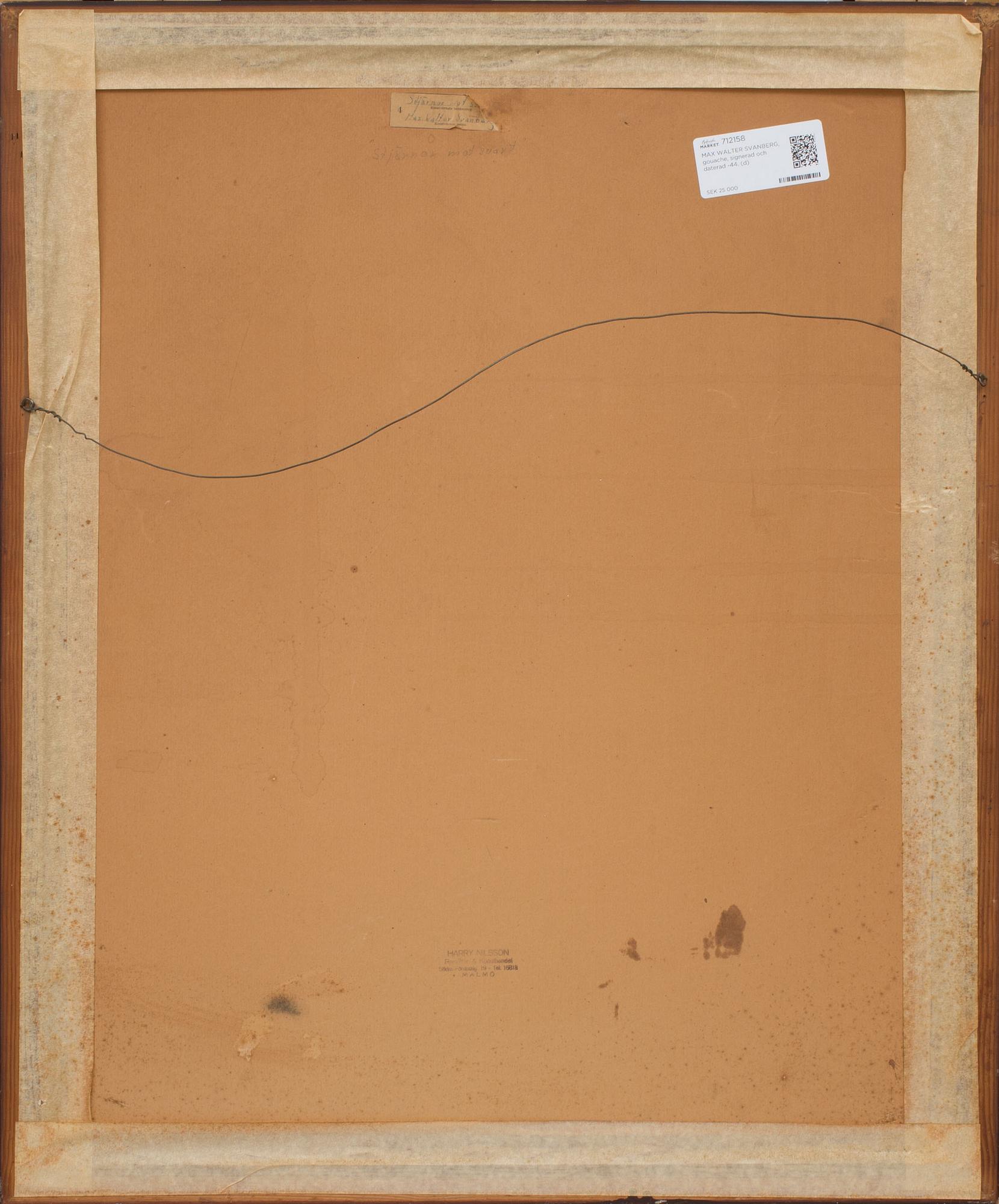 MAX WALTER SVANBERG, gouache, signerad och daterad -44.