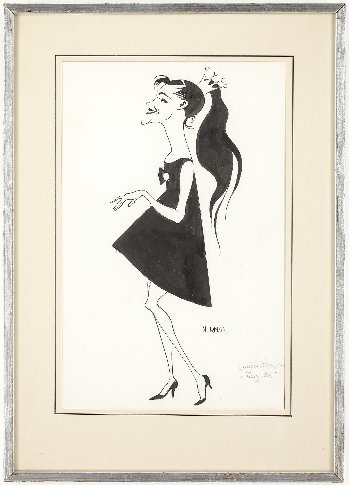 EINAR NERMAN, tusch, signerad.