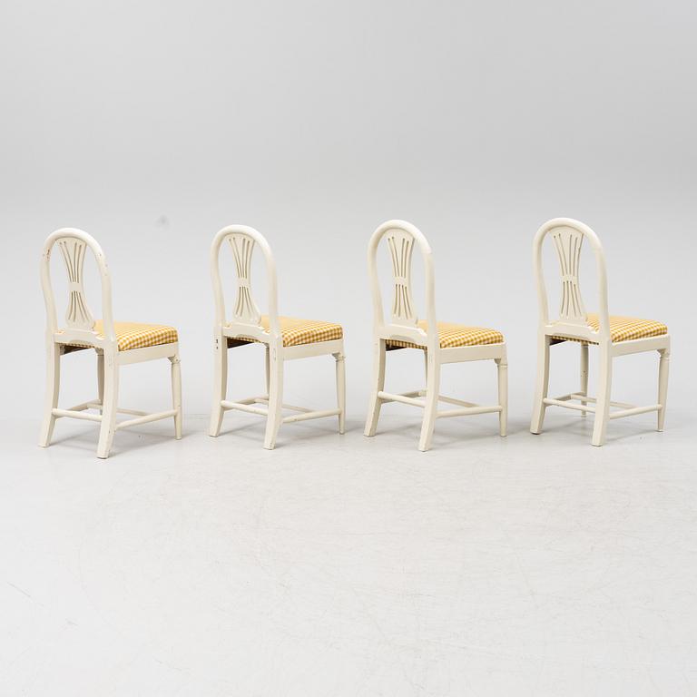 A set of four 19th Century chairs.