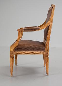 A Gustavian armchair by J. Lindgren.