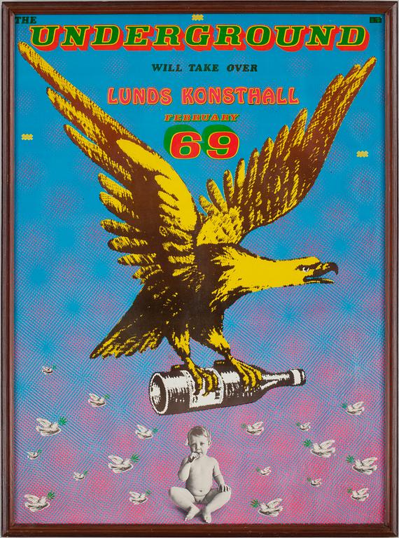 STURE JOHANNESSON, utställningsaffisch, färgoffset, 1969.