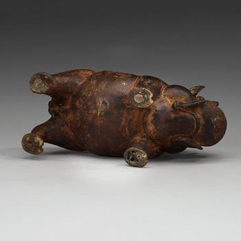 A bronze boar, Presumably Java, Indonesia, 14th Century.