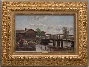 Hjalmar Munsterhjelm, MORNING ATMOSPHERE BY THE RIVER.