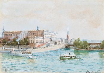 194. MYLES BIRKET FOSTER, akvarell med täckvitt. Monogramsign B.F. Stockholm.
