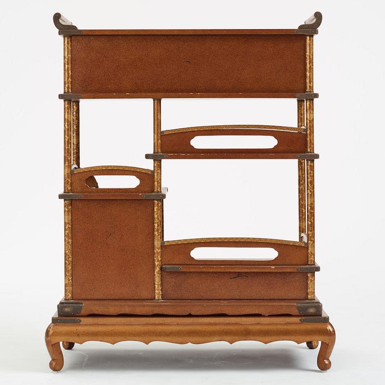 A Japanese lacquered display cabinet, Shodona, 19th Century.