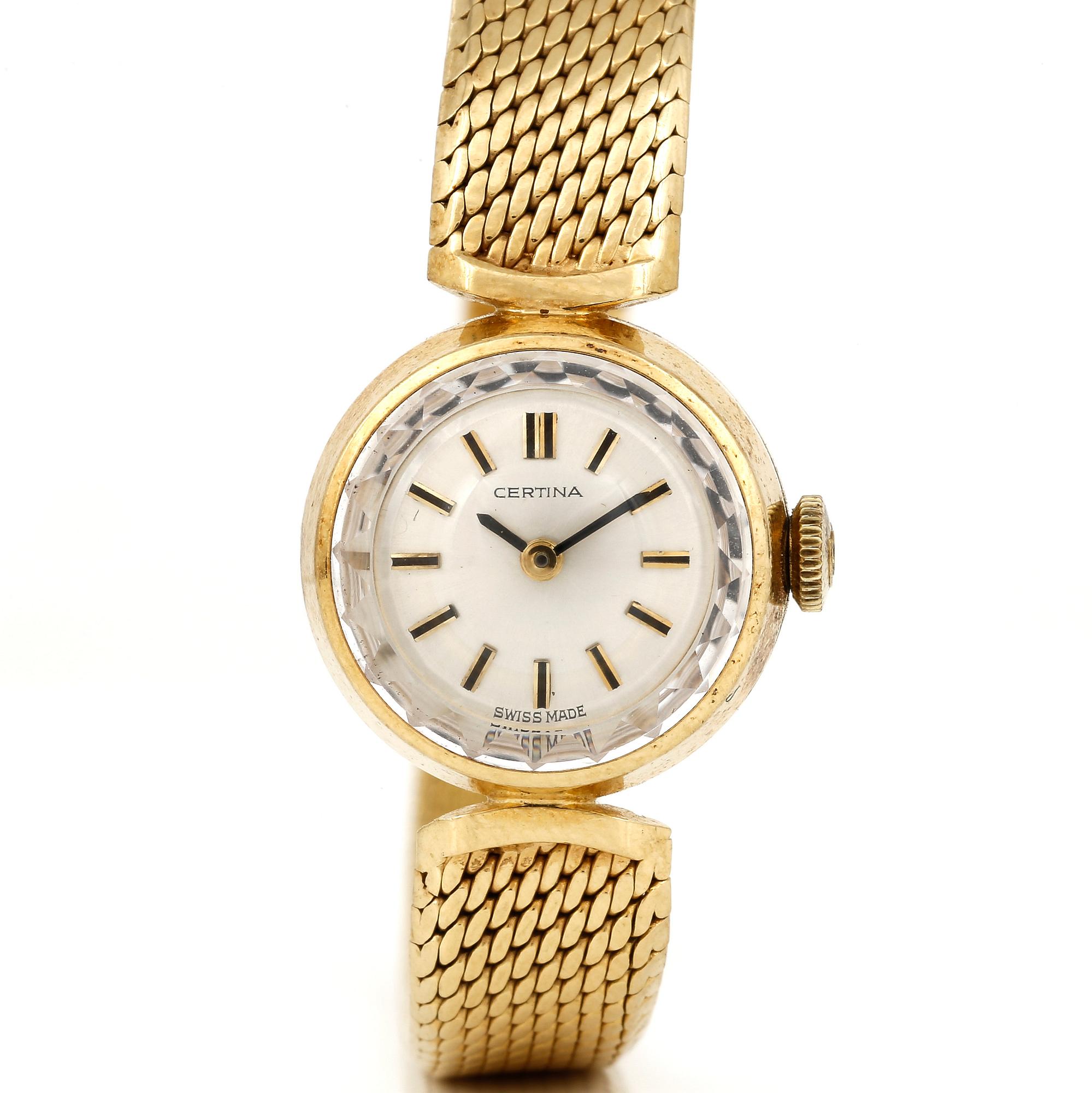 ARMBANDSUR, dam, 18k guld, Certina. Total vikt ca 28 g.