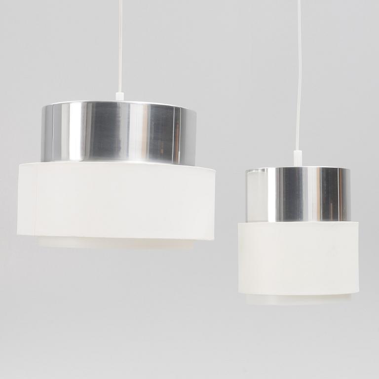 Uno & Östen Kristiansson, two 'Cylindus' ceiling lights, Luxus, Vittsjö.