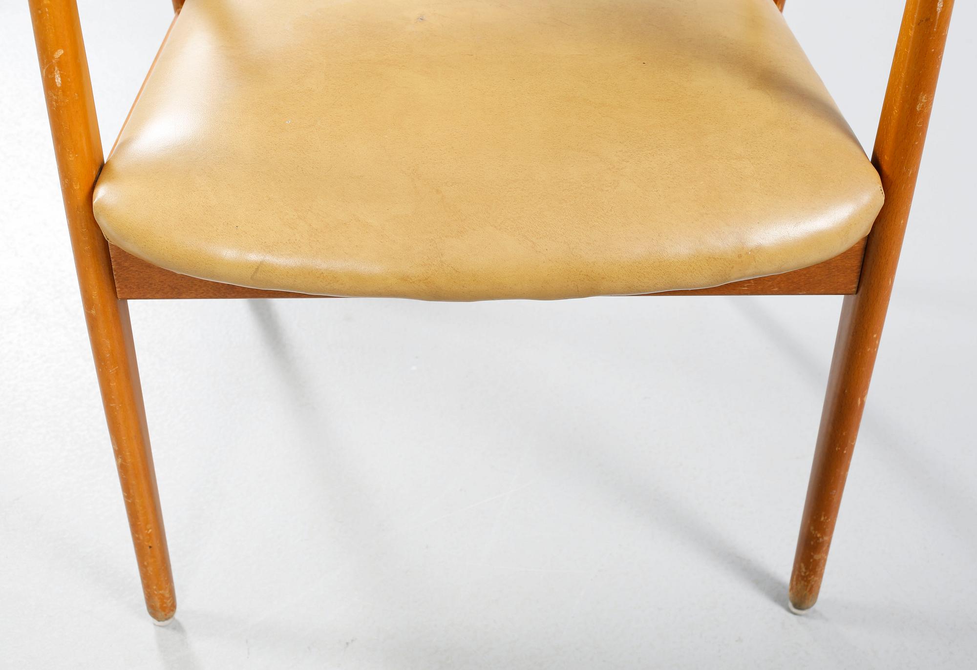 A arm chair by Yngve Ekström, "Puck/922", Gemla Fabrikers AB, Diö, designed in 1956.