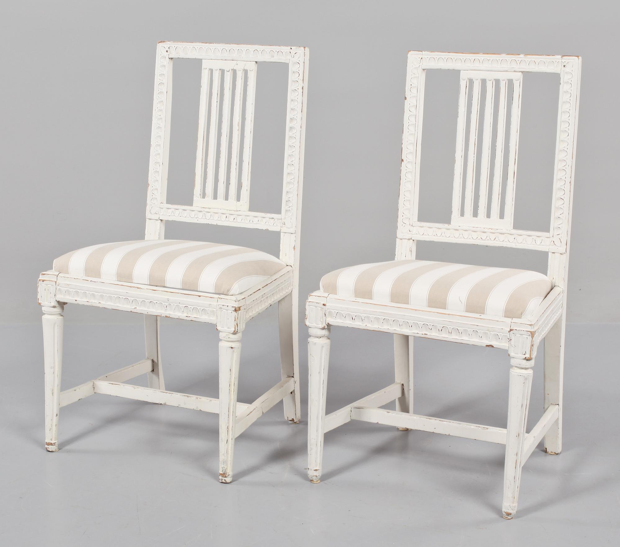 STOLAR, ett par, gustavianska, omkring 1800.