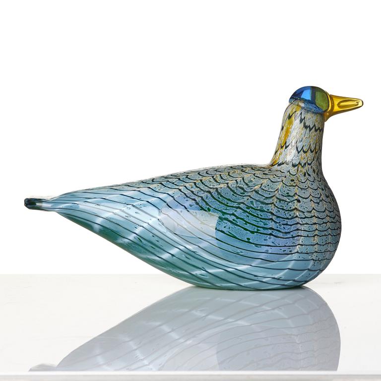 Oivo Toikka, fågel, "Martin hanhi", för 80-årsjubileet av Finlands självständighet, Nuutajärvi Notsjö, Iittala, Finland.