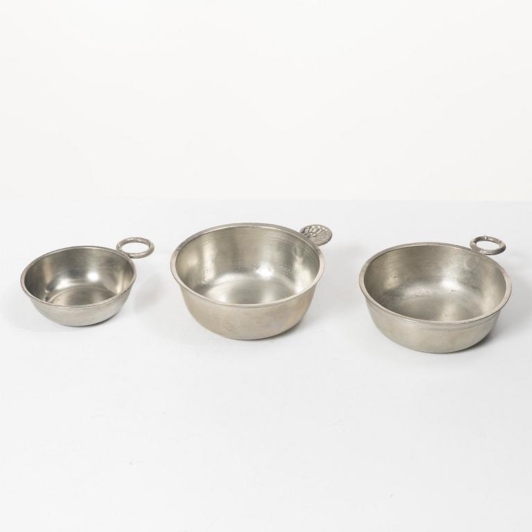 Bowls/ladles, 9 pcs, various masters.