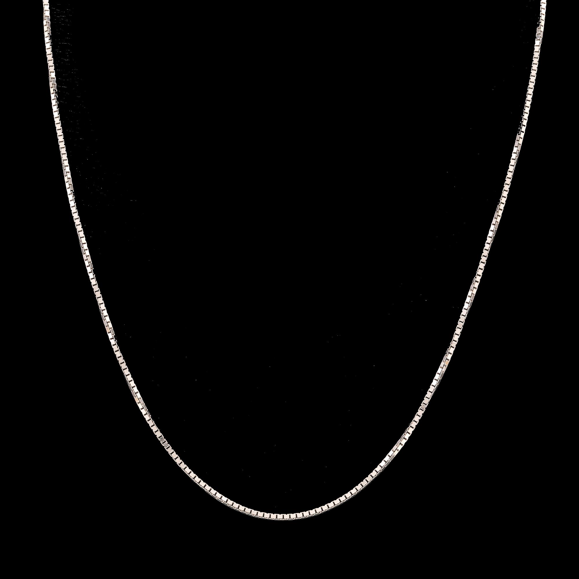 An 18K white gold venezia necklace.