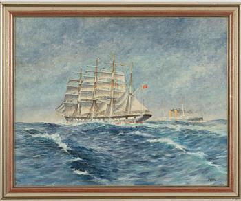 J Lower, Barken "Port Jackson" och kryssaren "Theseus".