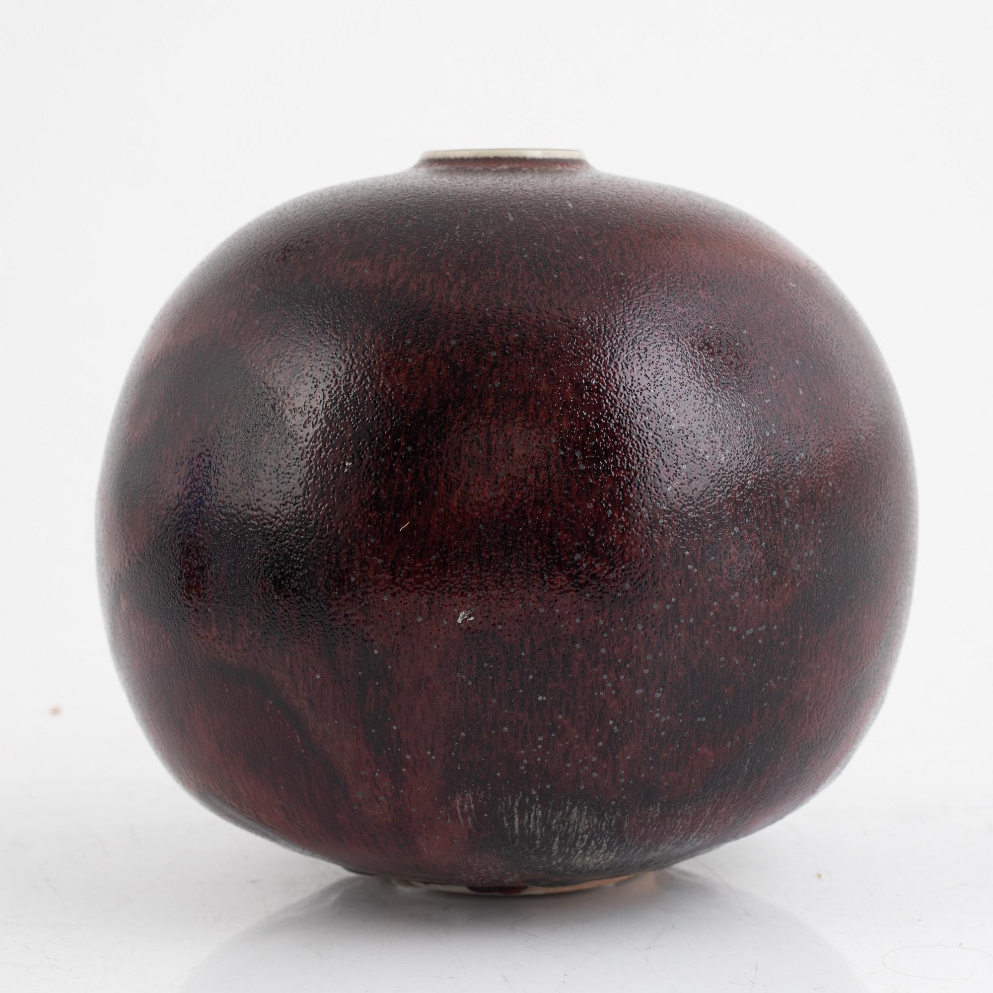 Stig Lindberg, a ceramic vase, Gustavsbergs Studio, Sweden, 1972.