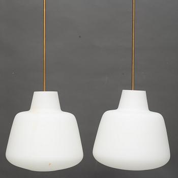 A pair of mid century modern ceiling lamps, ASEA, Sweden.